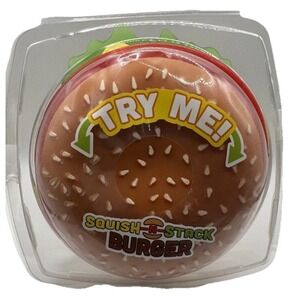 *NEW Sunny Days Entertainment Squish-n-Stack Burger Squeezy 6 total pieces Viral